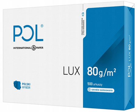 PAPIER A4 Pollux 500ark 80G Białość 161CIE !!! KLASA B !!! - 1 ryza